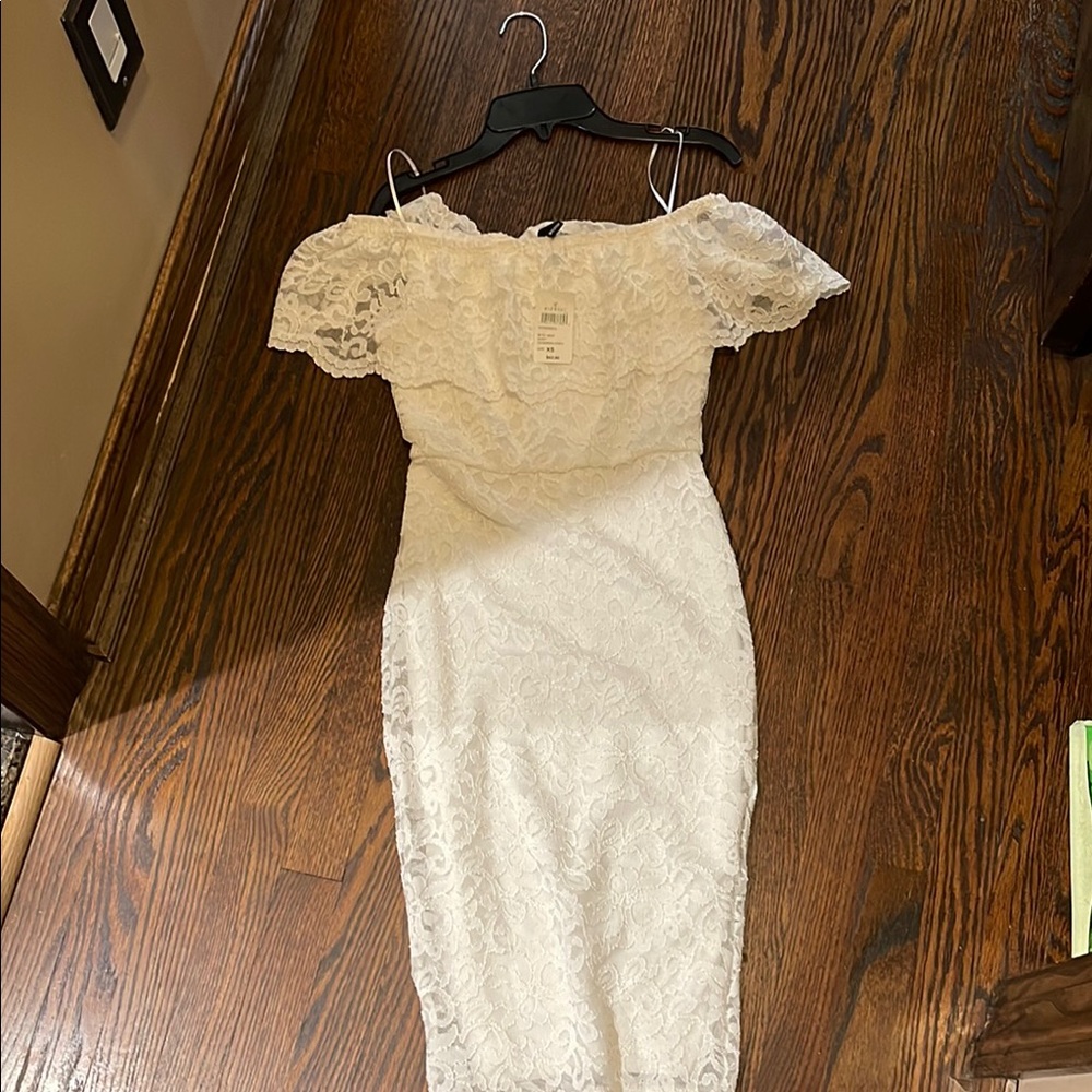 Windsor White Lace Off-Shoulder Dress